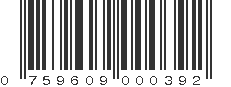 UPC 759609000392