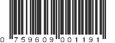 UPC 759609001191