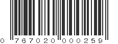 UPC 767020000259