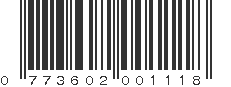 UPC 773602001118