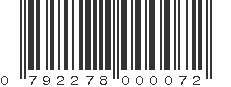 UPC 792278000072