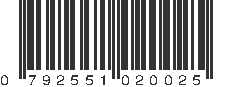 UPC 792551020025