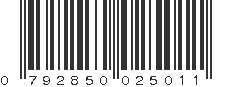 UPC 792850025011