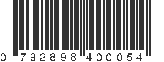 UPC 792898400054