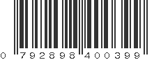 UPC 792898400399