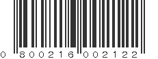 UPC 800216002122