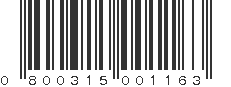 UPC 800315001163