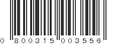 UPC 800315003556