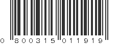 UPC 800315011919