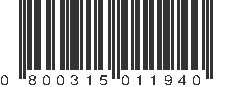 UPC 800315011940