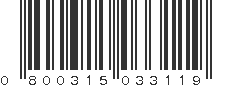 UPC 800315033119