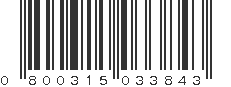 UPC 800315033843