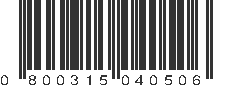 UPC 800315040506