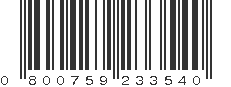 UPC 800759233540