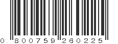 UPC 800759260225