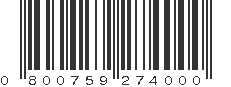 UPC 800759274000