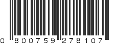 UPC 800759278107