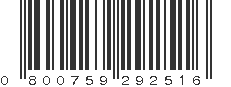 UPC 800759292516