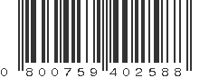 UPC 800759402588