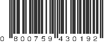 UPC 800759430192