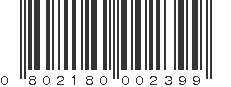 UPC 802180002399