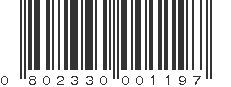 UPC 802330001197