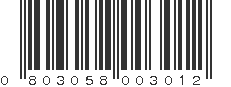 UPC 803058003012