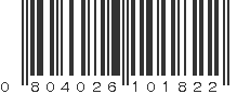 UPC 804026101822