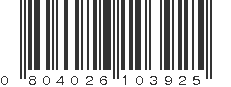 UPC 804026103925