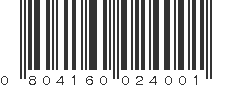 UPC 804160024001