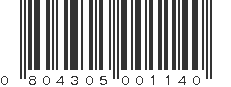 UPC 804305001140