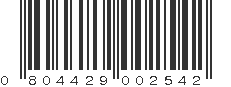 UPC 804429002542