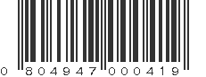 UPC 804947000419