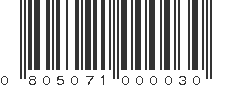 UPC 805071000030