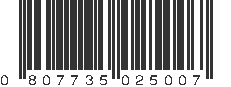 UPC 807735025007