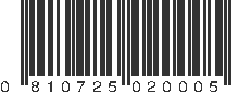 UPC 810725020005