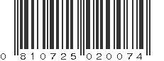 UPC 810725020074