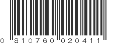 UPC 810760020411