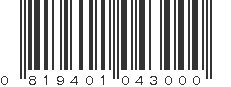 UPC 819401043000