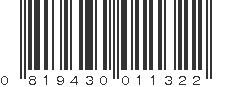 UPC 819430011322