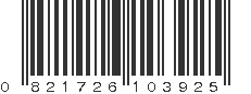 UPC 821726103925