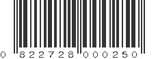 UPC 822728000250