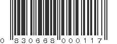 UPC 830668000117