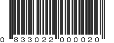 UPC 833022000020