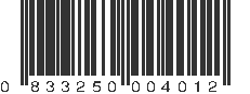 UPC 833250004012