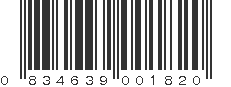 UPC 834639001820