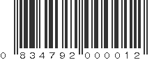 UPC 834792000012