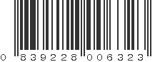 UPC 839228006323