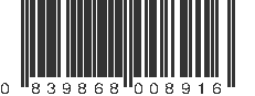 UPC 839868008916