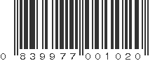 UPC 839977001020